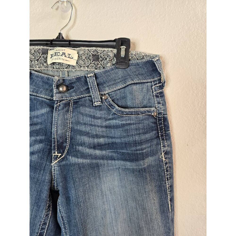 Ariat Women’s Mid‑Rise Straight‑Leg Jeans – Size 31R – Blue Denim - Picture 4 of 6